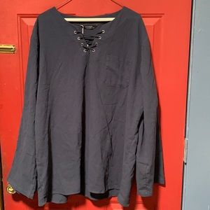 Navy Lace Up Tunic NWT